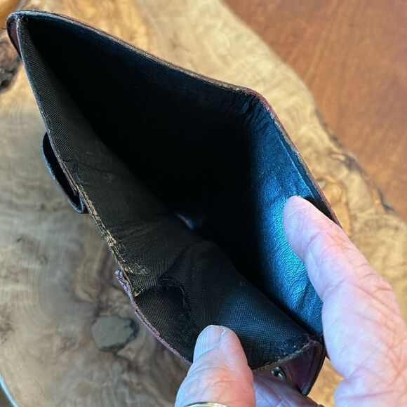 Vintage Leather Billfold Wallet Coin Purse - Picture 4 of 10